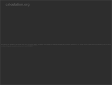 Tablet Screenshot of calculation.org